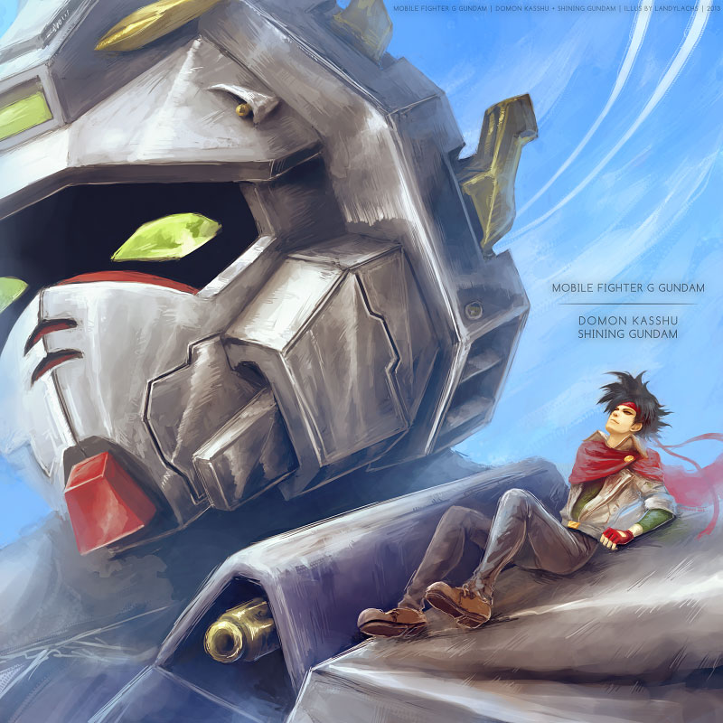 "Gundam Fighter," a very old painting from 2013.