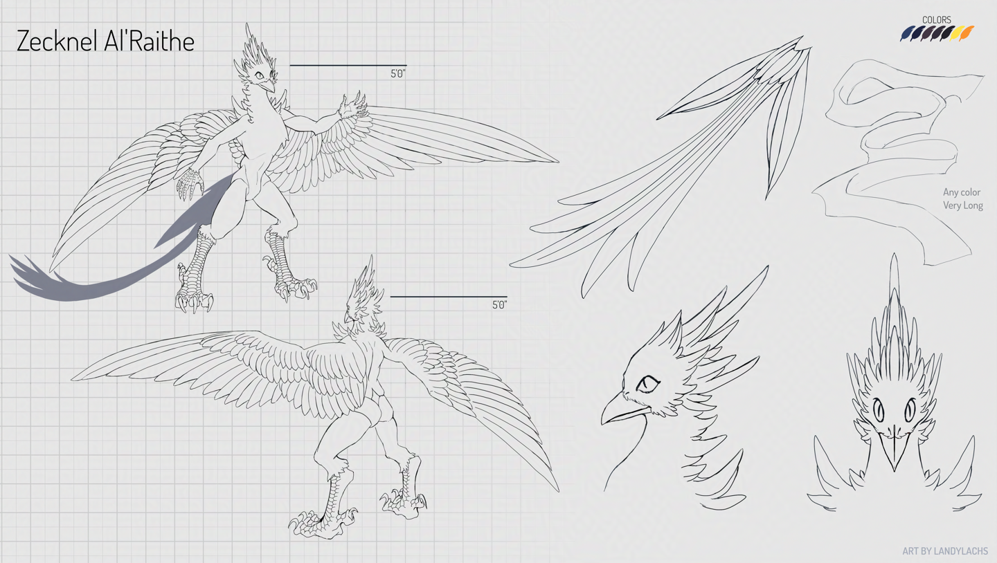 Earlier version of the above ref sheet; lines only.