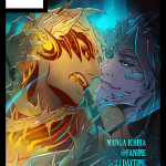 Circle cut showing Trahearne and Malyck from "The Harbinger's Path" doujinshi.